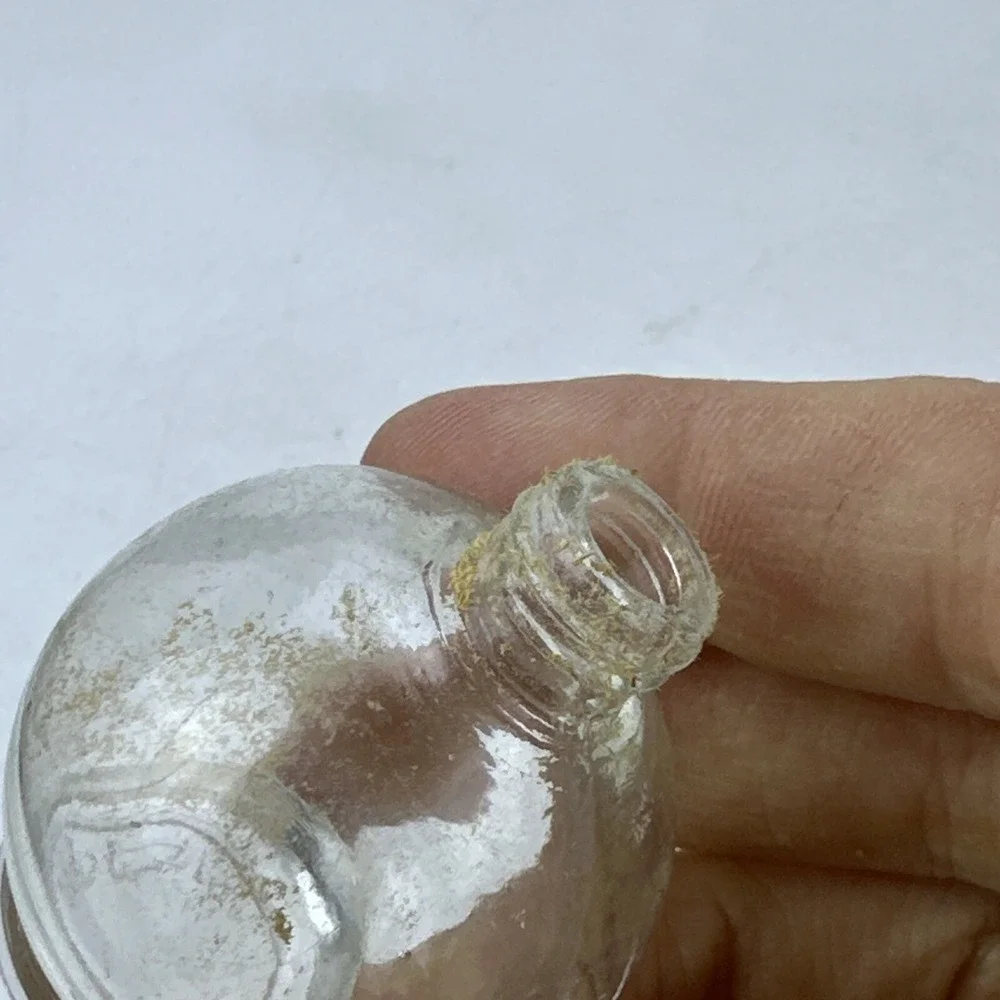 Vintage Salt Pepper Shakers Japan Clear Glass Globes Wood Tops As Is